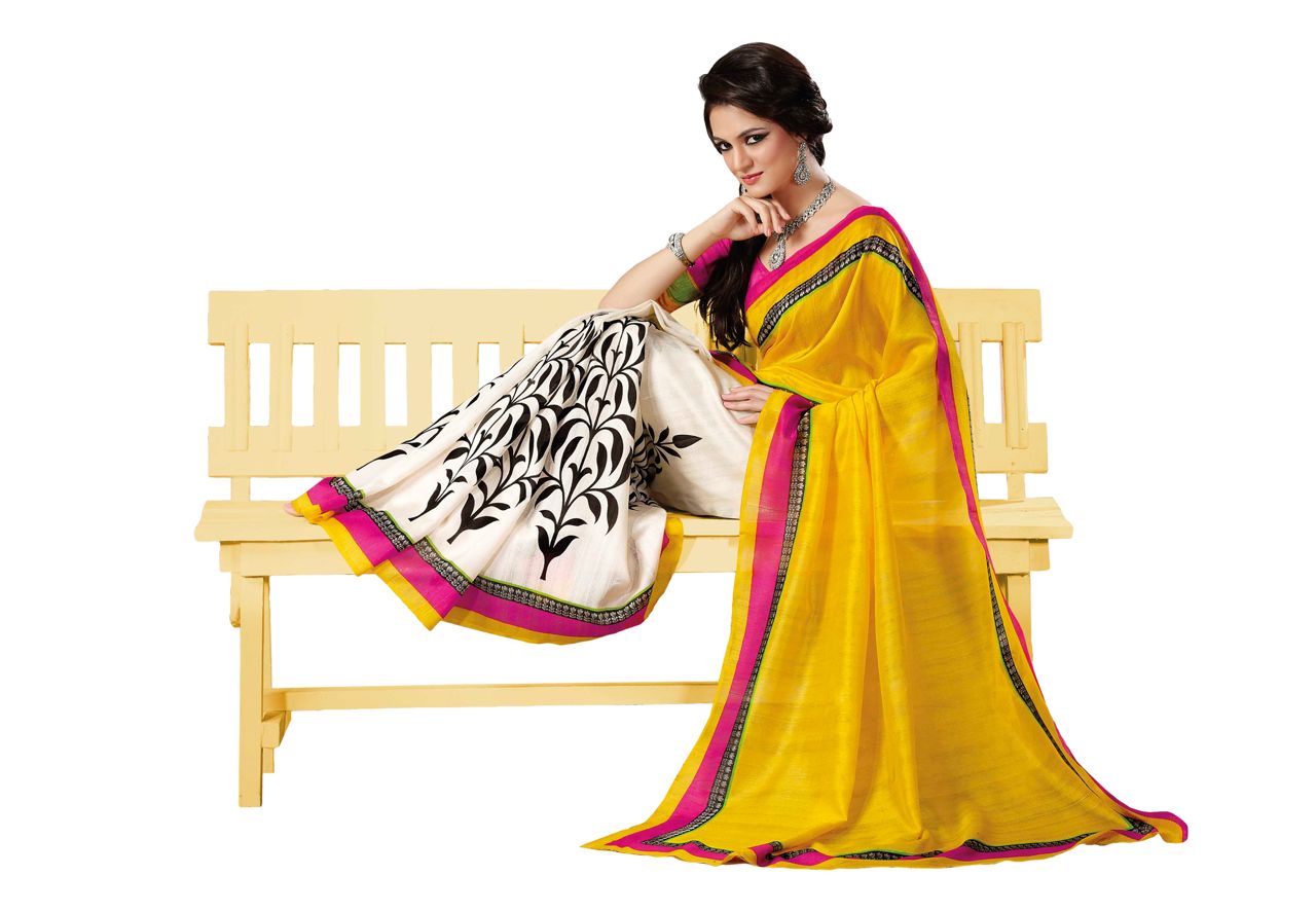 Look like a diva in a traditional Banarasi silk saree