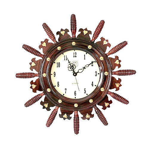 Home Decor Antique Style Wooden and Brass Wall Clocks that Flaunt your Interior Rosewood clock