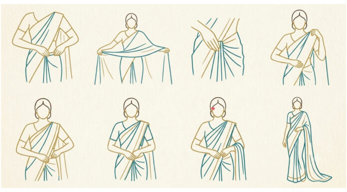 Incredible 8 Steps to Drape a Saree in a Perfect Way Incredible 8 Steps to Drape a Saree in a Perfect Way