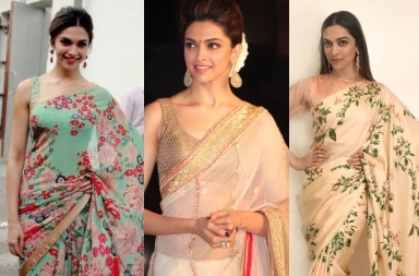 12 Striking Pictures of Deepika Padukone in Saree