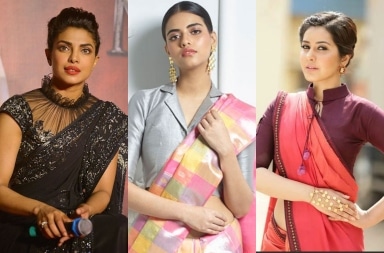 20 Stylish High Collar Neck Blouse Designs to Look More Stylish
