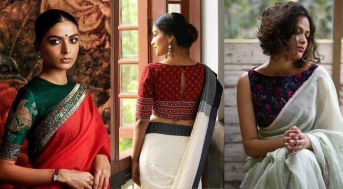 30 Latest Boat Neck Blouse Designs To Make You Look More Beautiful