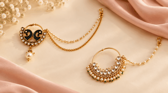 15 latest Nath designs to add Classiness to your Bridal look Nath designs for Brides