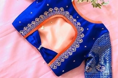 20 Distinctive Stylish Plain Sarees with blouse Designs