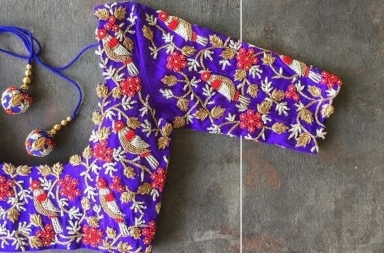 10 Designs of Embroidery blouses Befitting the Wedding Season