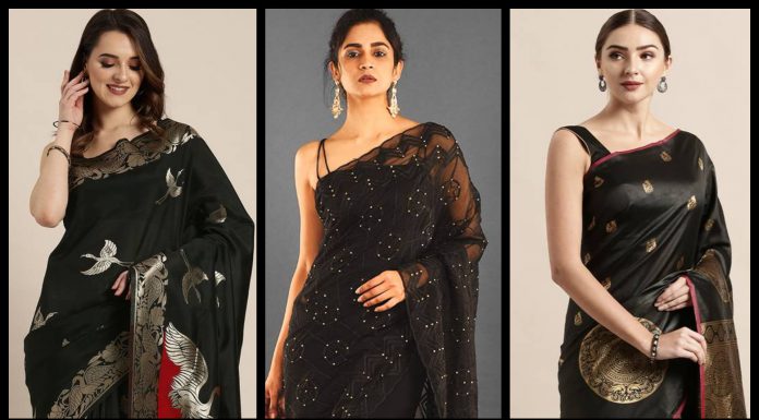 9 Stunning Black Sarees for Makar Sankranti