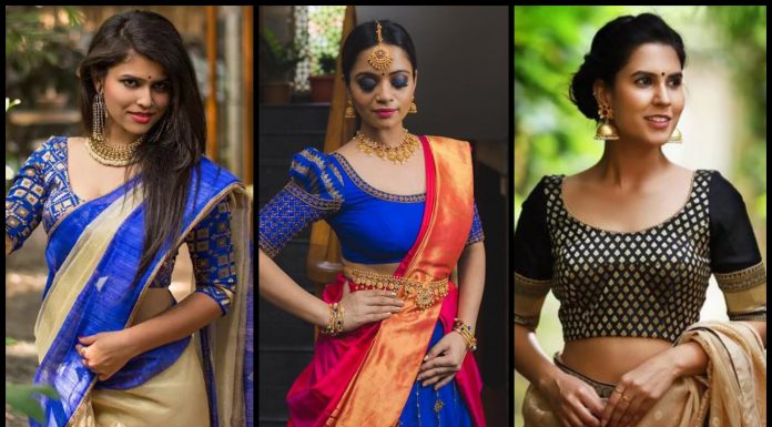 9 Latest U-Neck Blouse Designs to Look More Elegant