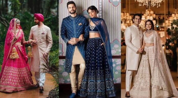 Top 20 Designer Matching Lehenga & Sherwani Sets for Indian Weddings: Brides & Grooms Edition