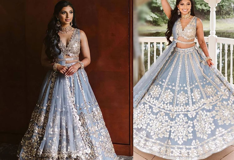 lehengas for apple body types