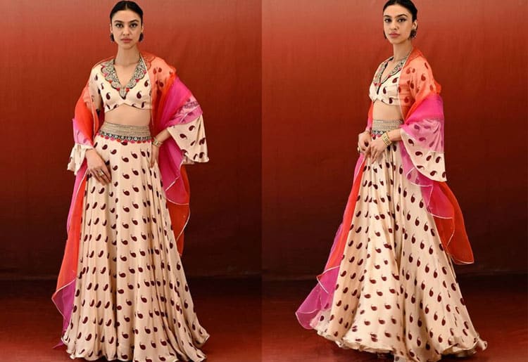 geometric shape lehenga patterns