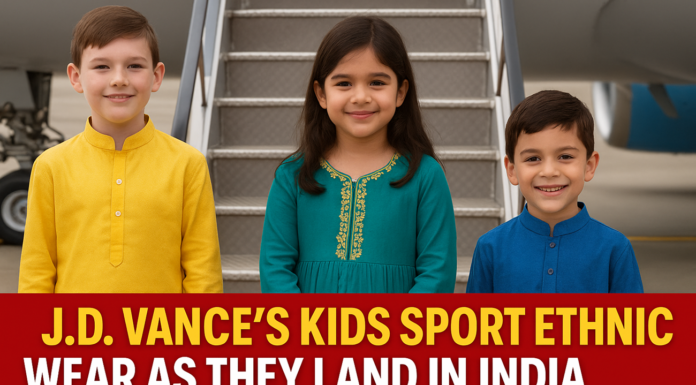 J D Vance’s Kids Sport Ethnic Wear As They Land in India- Go Viral Kids Kurta Pajama