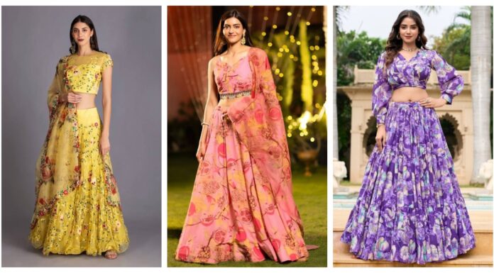 Floral Lehengas for Weddings: A Stylish Choice for Modern Celebrations Floral Printed Lehengas for Wedding Functions