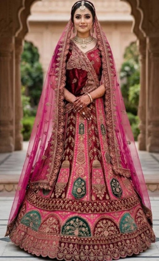 Velvet Lehenga for Weddings in London