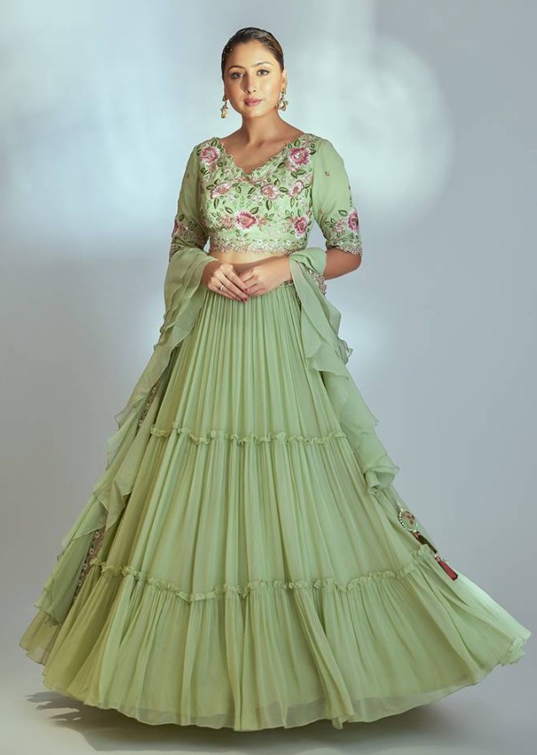 Georgette Lehenga for Weddings in Dubai