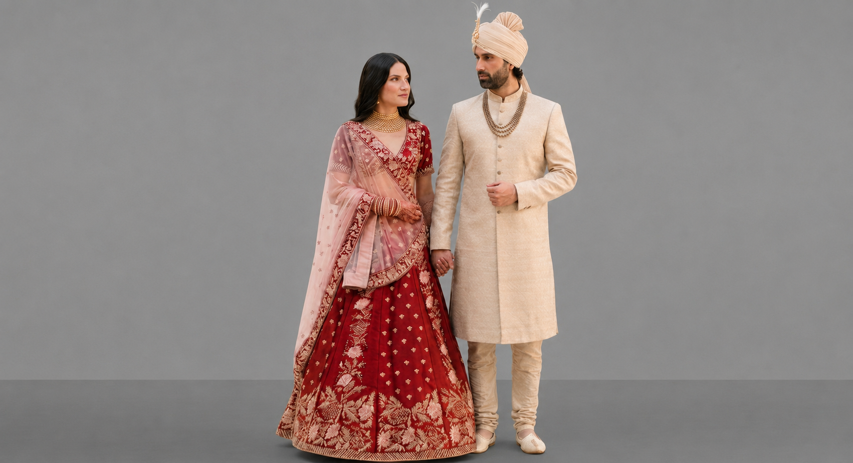 Matching Couple Outfits: Coordinating His Sherwani with Her Lehenga Matching Couple Outfits_ Coordinating His Sherwani with Her Lehenga