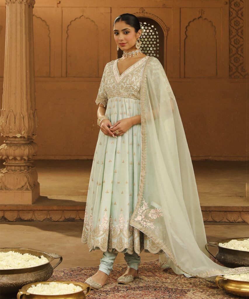 Mehnoor Ayda Blush Pink Short Kurta With Sharara And Dupatta Set
