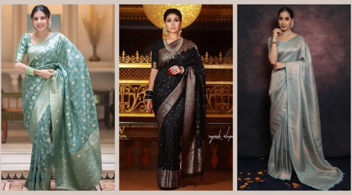 13 Simple and Stylish Woven Silk Sarees for Wedding Function
