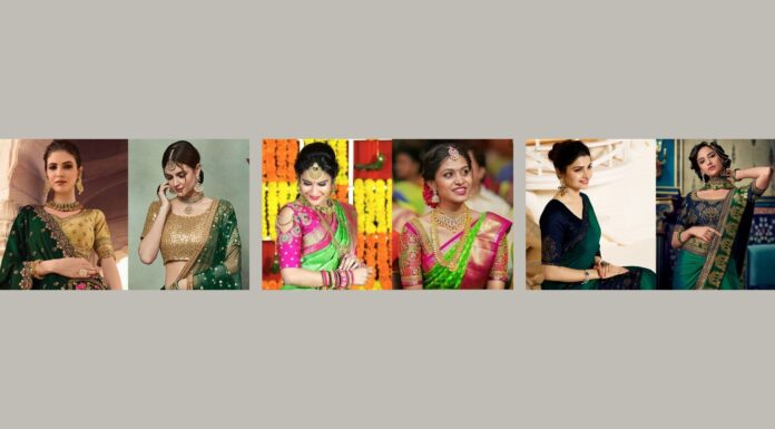 15 Blouse Colours which look Perfect with Green Saree 15 Blouse Colours which look Perfect with Green Saree