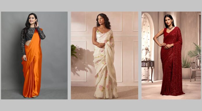 20 Distinctive Stylish Plain Sarees with blouse Designs 20 Distinctive Stylish Plain Sarees with blouse Designs