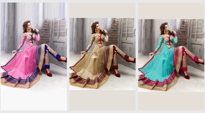30% Off on Embroidered Party wear semi stitched salwar suits