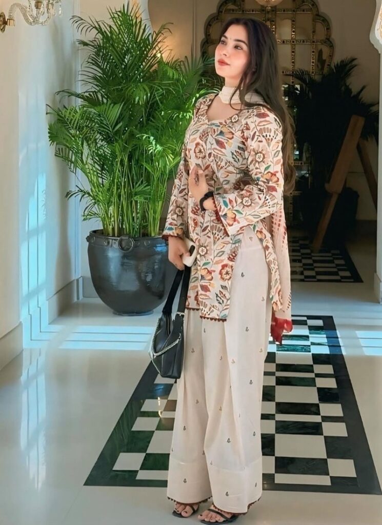 Off White Printed Cameric Cotton Full Stitched Farshi Salwar Suit Set