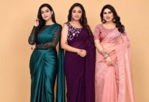 How to Style a Plain Saree With a Statement Blouse Plain Saree With a Statement Blouse