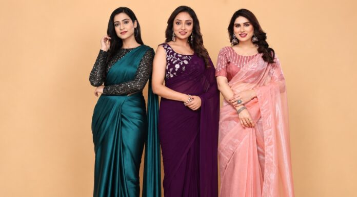 How to Style a Plain Saree With a Statement Blouse Plain Saree With a Statement Blouse