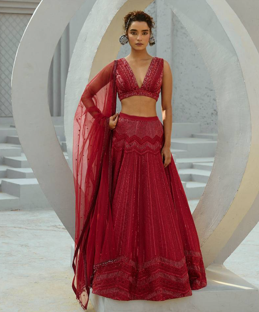 Red Lehenga