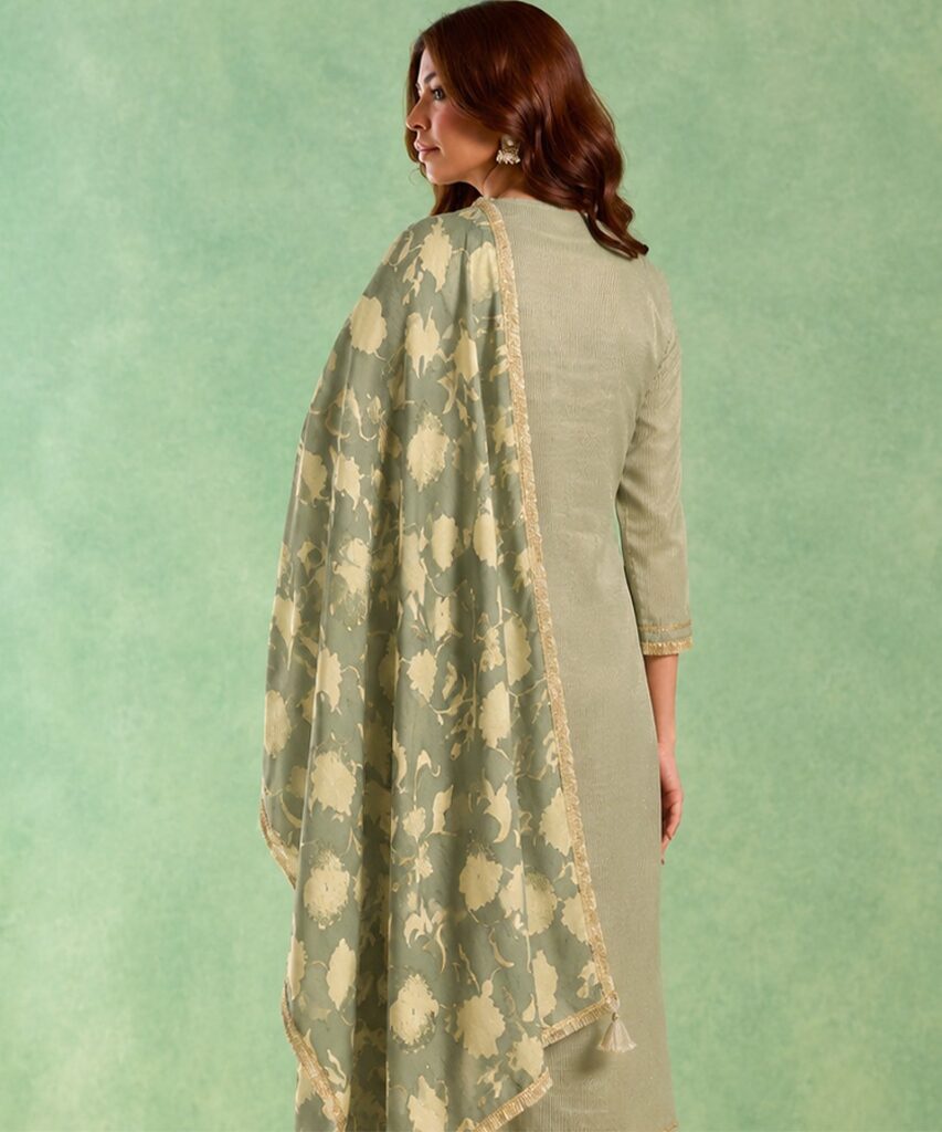 Sage Green Cotton Dupatta