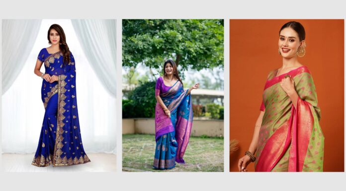 Create Your Stunning Festive Look with These 7 Adorable Blue Sarees! Create Your Stunning Festive Look with These 7 Adorable Blue Sarees!