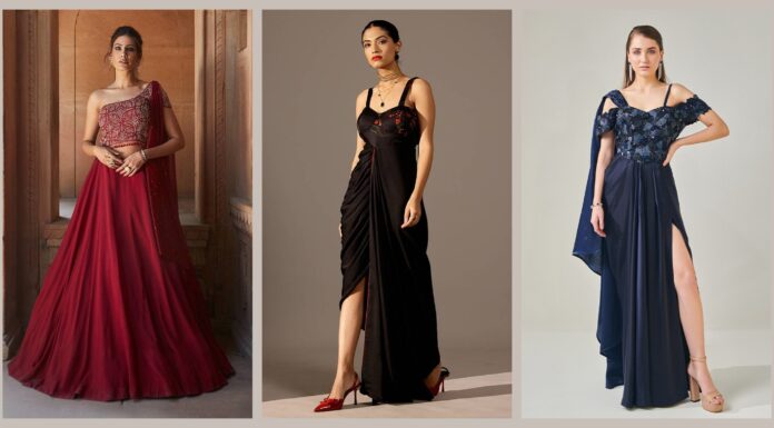 Multi-color Semi Stitched Party Wear Gowns